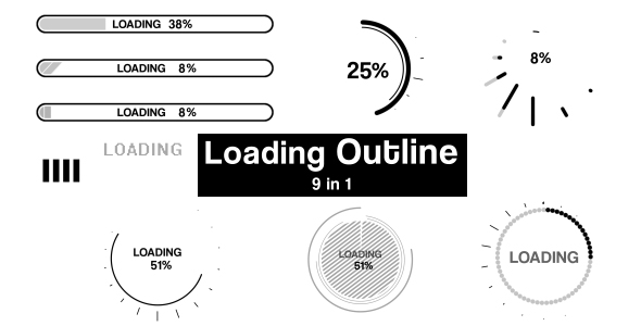 Loading Outline Elements Pack 9in1