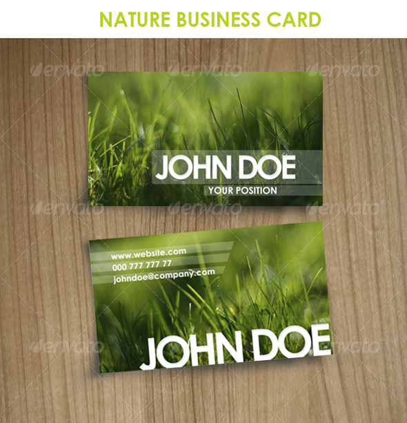 Nature Business Card - Real Objects Business Cards