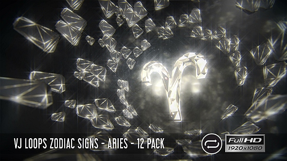 VJ Loops Zodiac Signs - Aries - 12 Pack