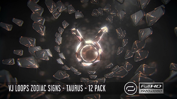 VJ Loops Zodiac Signs - Taurus - 12 Pack