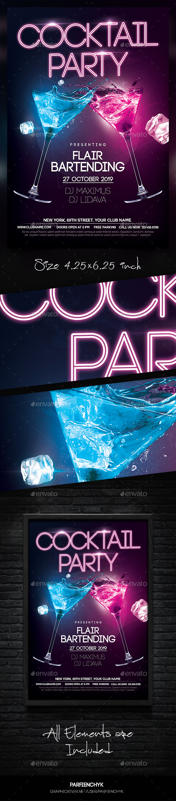 Cocktail Flyer Template - Clubs & Parties Events