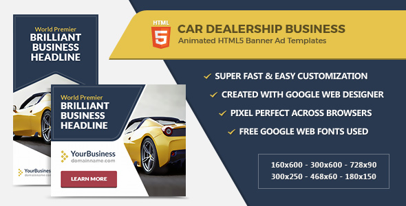 Car Dealership Banner - CodeCanyon 16247624