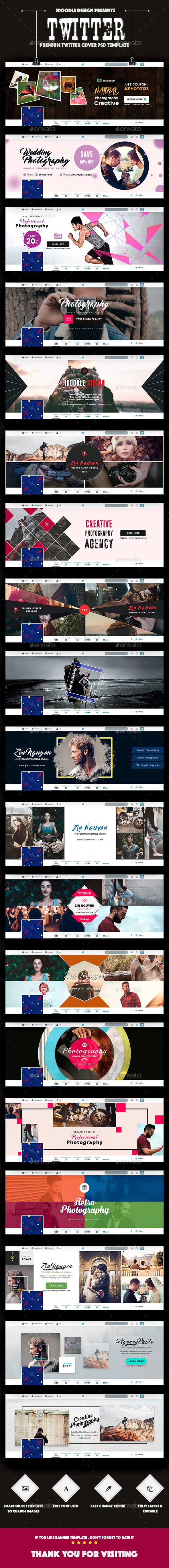 Twitter Headers - 19 PSD - Twitter Social Media