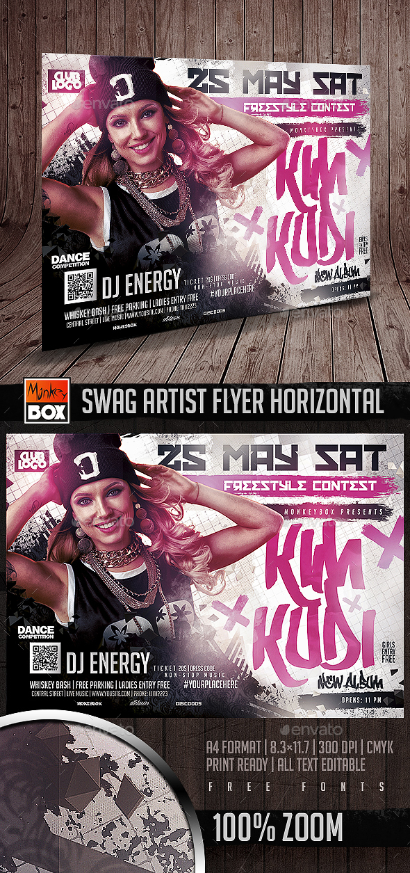 swag artist flyer horizontal by monkeybox graphicriver horizontal flyers