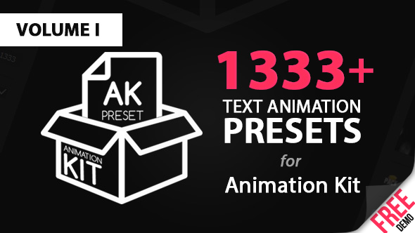 Text Preset Volume I for Animation Kit