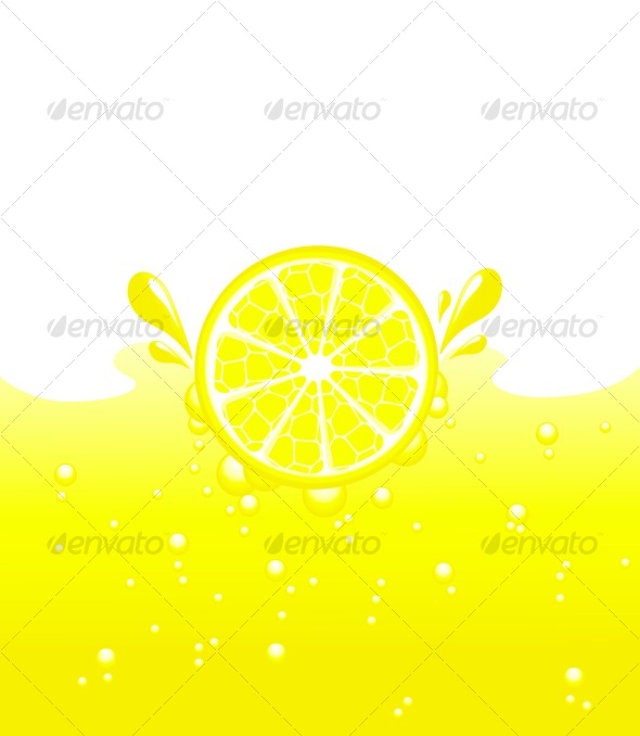 vector illustration of lemon - Food Objects