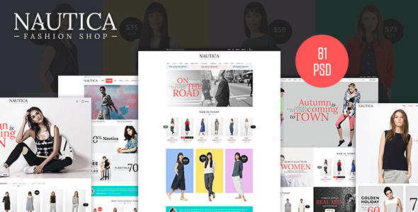 Nautica - Fashion eCommerce PSD Template - Fashion Retail