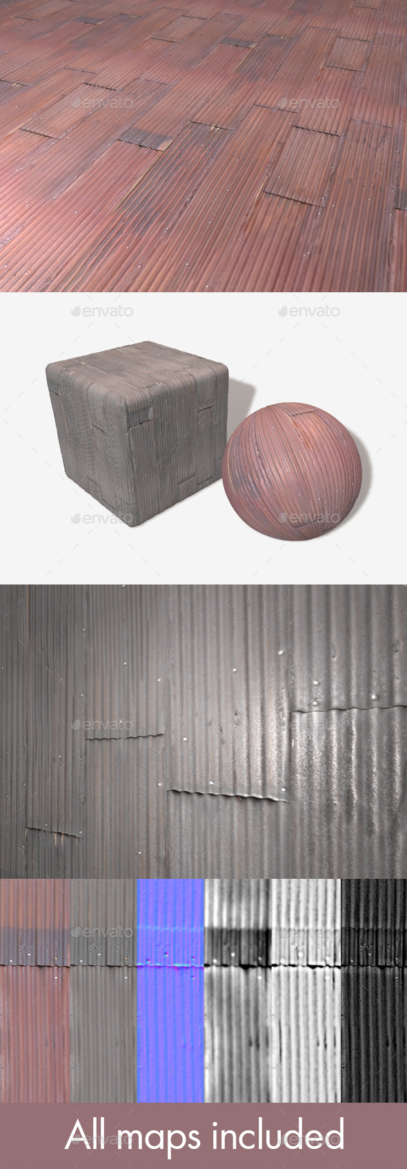 2 Rusty Corrugated - 3Docean 16267588