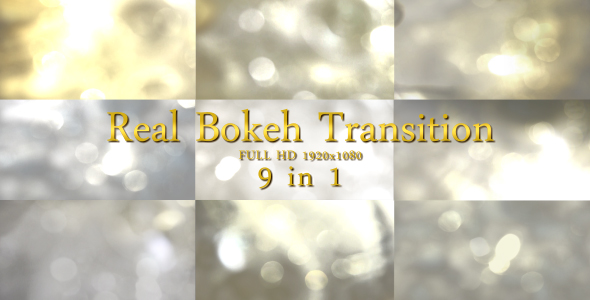 Real Bokeh Transition Pack 9 in 1