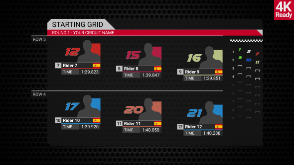 Lower Third and Starting Grid