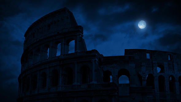 The Roman Colosseum At Night alt