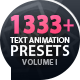 Text Preset Volume I for Animation Kit - VideoHive Item for Sale