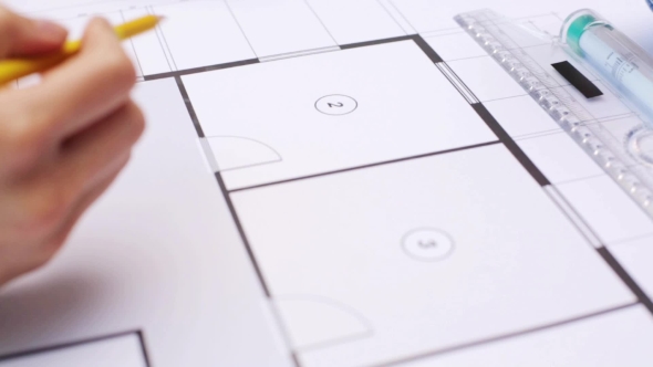 Woman And Architect Discussing Blueprint Of House 47 alt