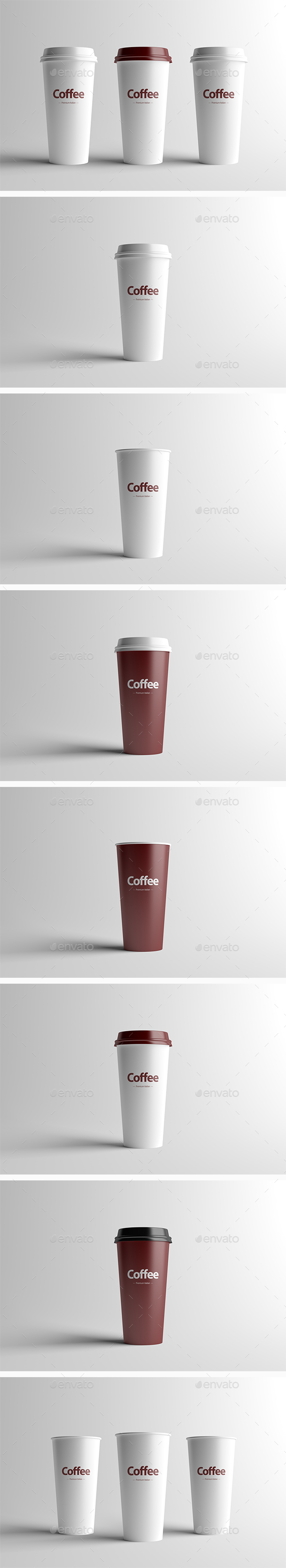 Paper Coffee Cup Packaging Mock-Up - Large