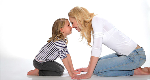 Mom and Kid in Studio