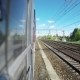 The Train Slowly Goes After a Stop - VideoHive Item for Sale