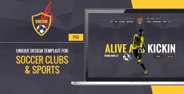 Soccer Acumen - Soccer and Football Club PSD Template - Entertainment PSD Templates