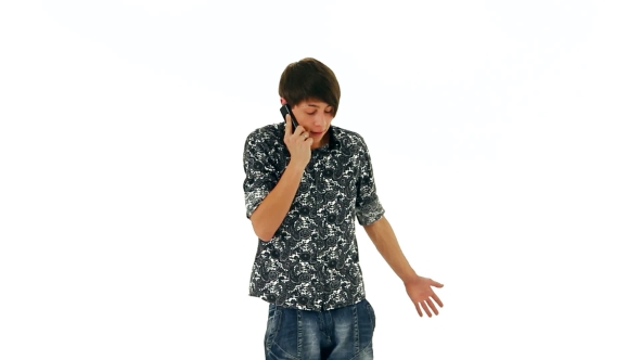 Young Guy Talking On The Phone