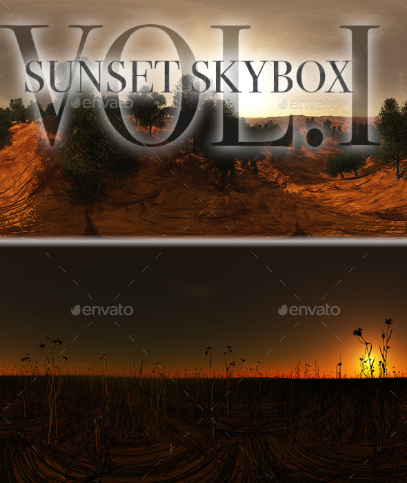 Sunset Skybox Pack - 3Docean 16305257