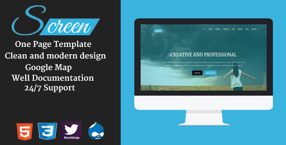 Screen - Onepage Creative Drupal 7 Theme