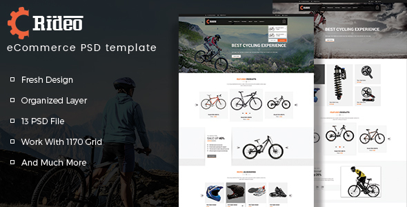 Rideo eCommerce PSD - ThemeForest 16005269