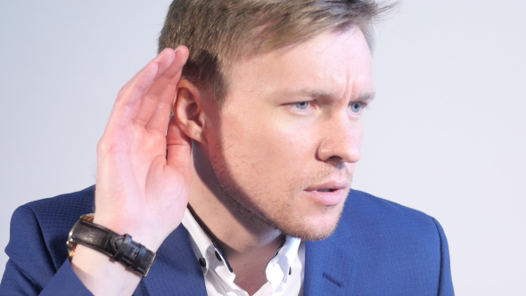 Businessman Listening to Secret alt