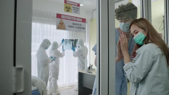 relative of covid-19 visits a sterile room, COVID patient is confined to sterile room alt