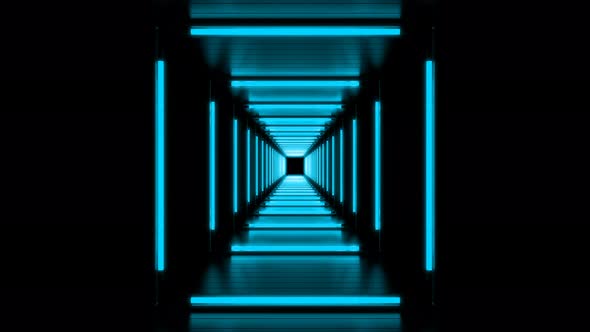 Blue Tunnel Background 4K