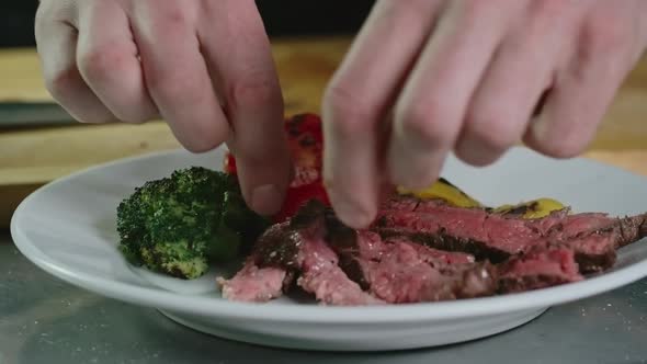 Serving Meat with Vegetables alt