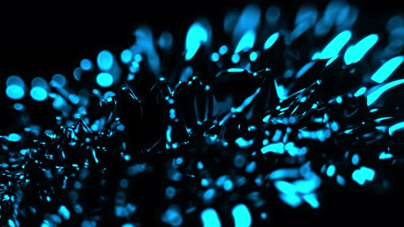 Super Slow Motion Macro Shot of Magnetic Liquid Ferrofluid in Motion at 1000Fps alt