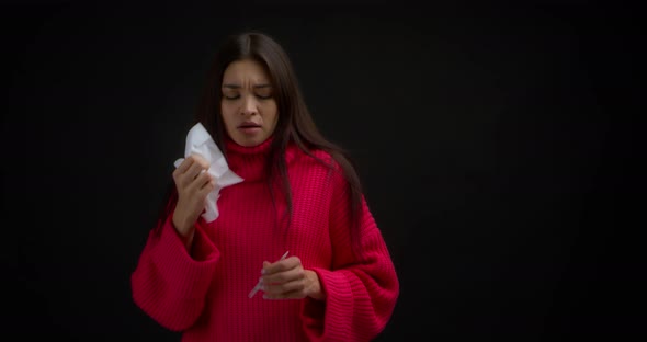 Runny Nose Fever and Cough in a Young Woman
