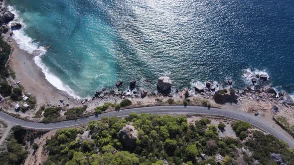 Turkey Mountain Coastline  Shore Mediterranean Sea alt