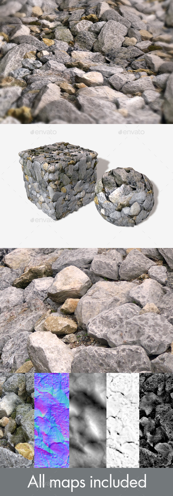 Giant Rocks Seamless - 3Docean 16309100