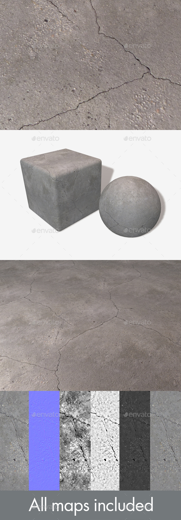 Concrete Cracks Seamless - 3Docean 16316818