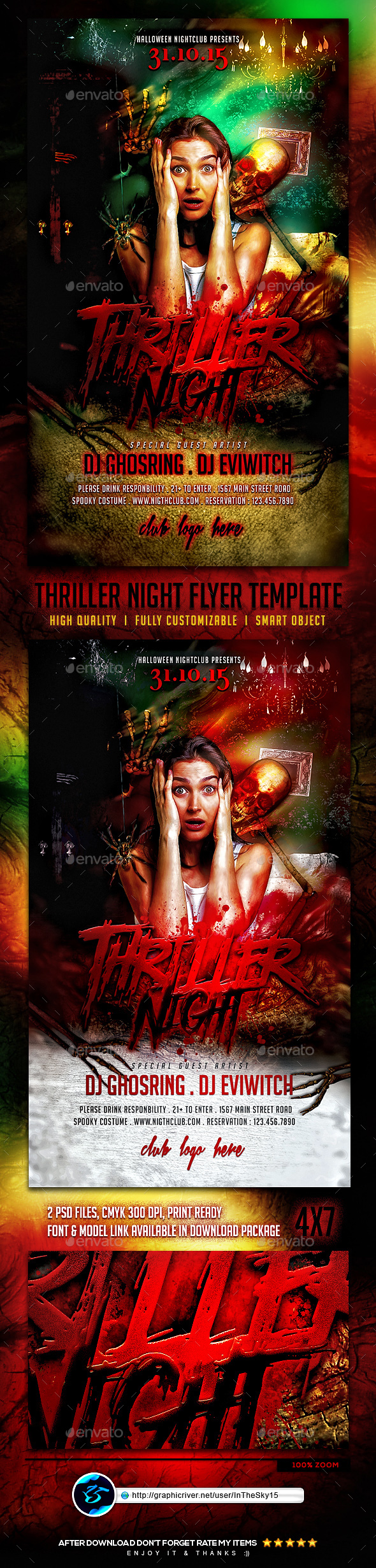 Thriller Night Flyer Template - Flyers Print Templates