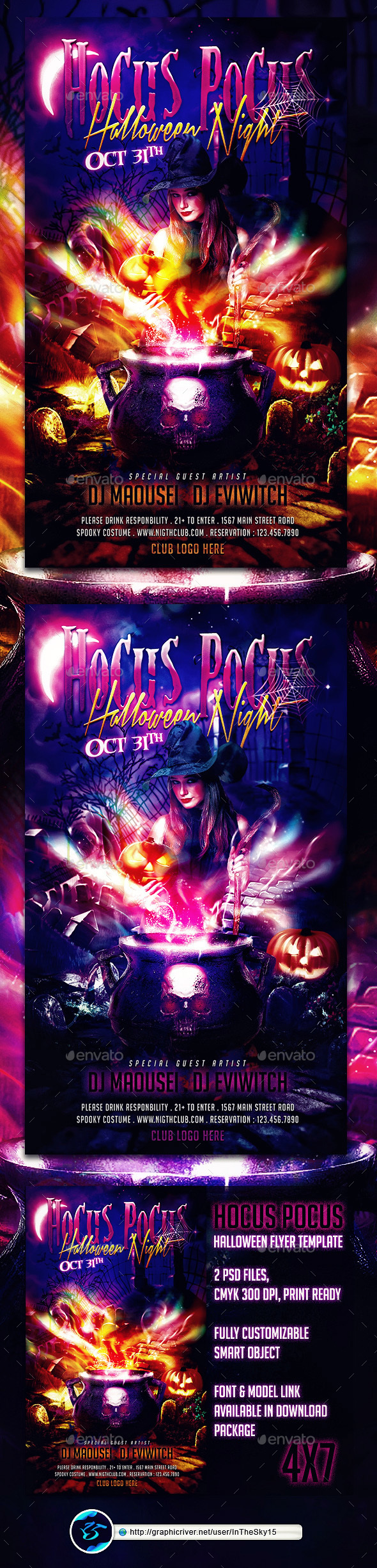 Hocus Pocus Halloween Flyer Template - Events Flyers