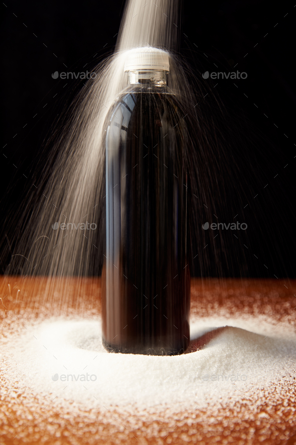 Shot Illustrating High Sugar Levels In Soda
