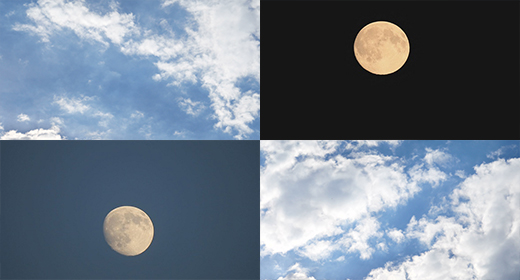 Sky, Cloud's, Moon FullHD
