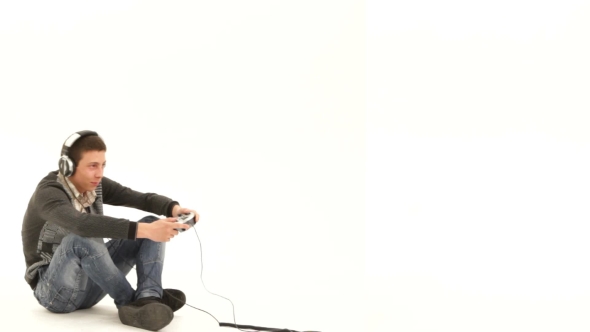 Video Games On White Background.