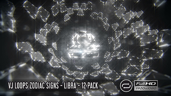 VJ Loops Zodiac Signs - Libra - 12 Pack