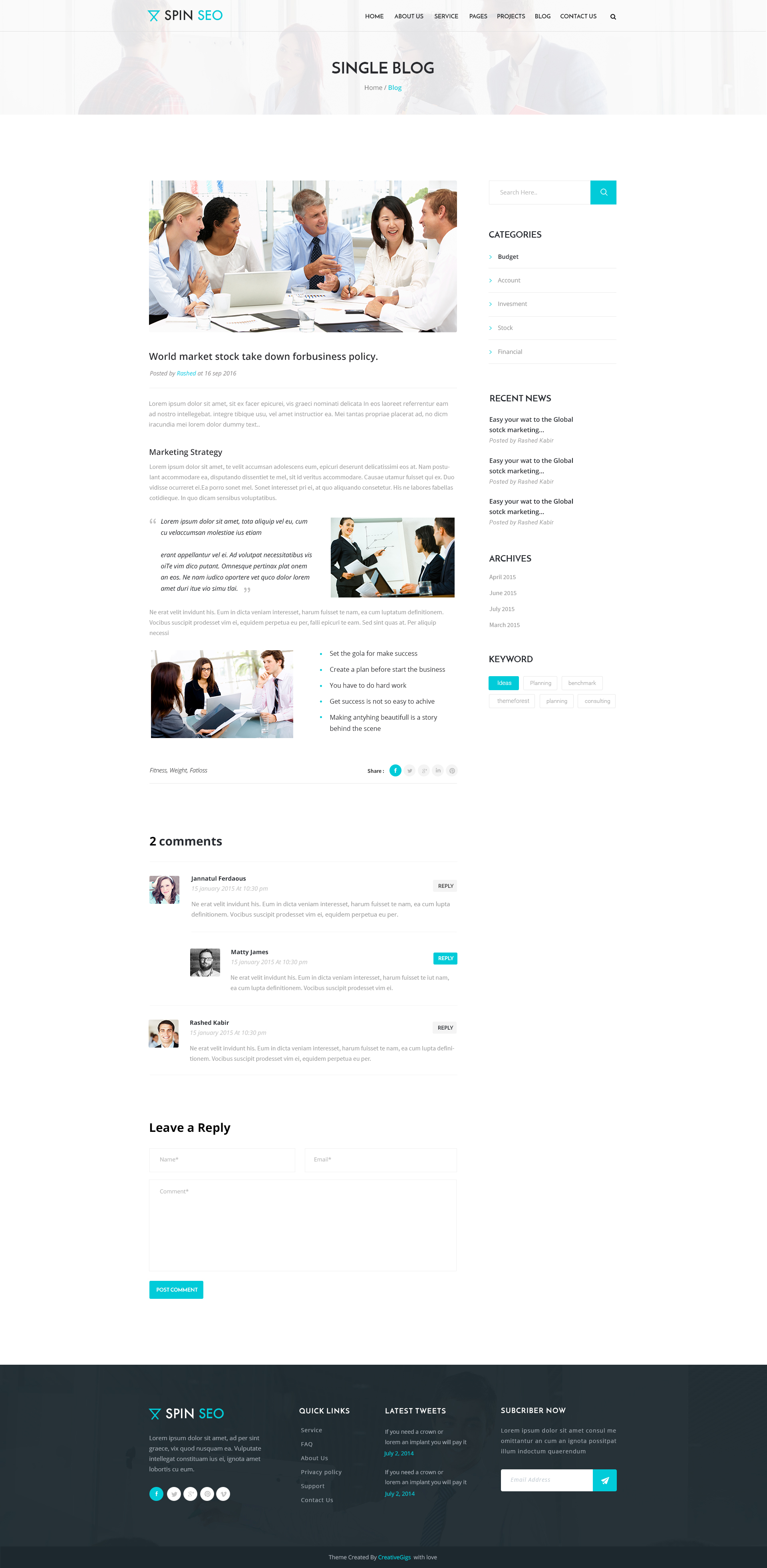 SPIN SEO - SEO & Business PSD Template by TheMazine | ThemeForest