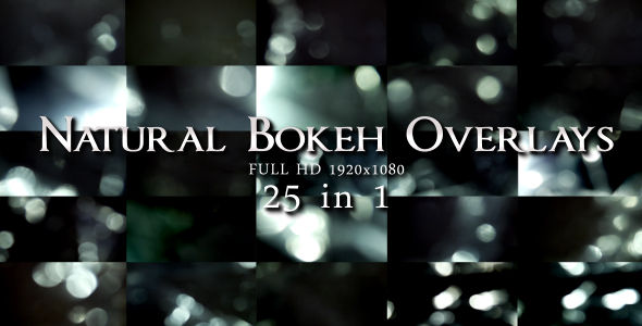 Natural Bokeh Overlays PACK 25 in 1