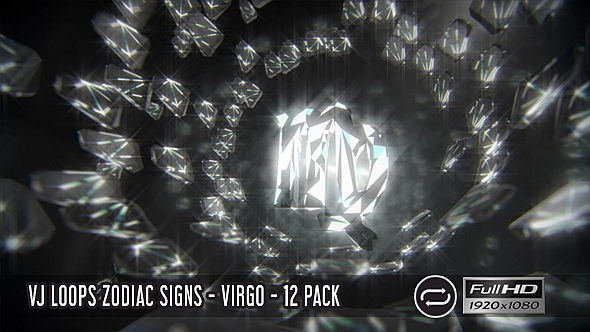 VJ Loops Zodiac Signs - Virgo - 12 Pack