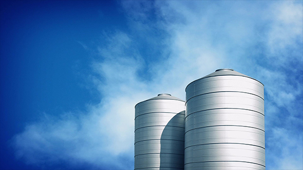 Large Silos On Sunny Day alt