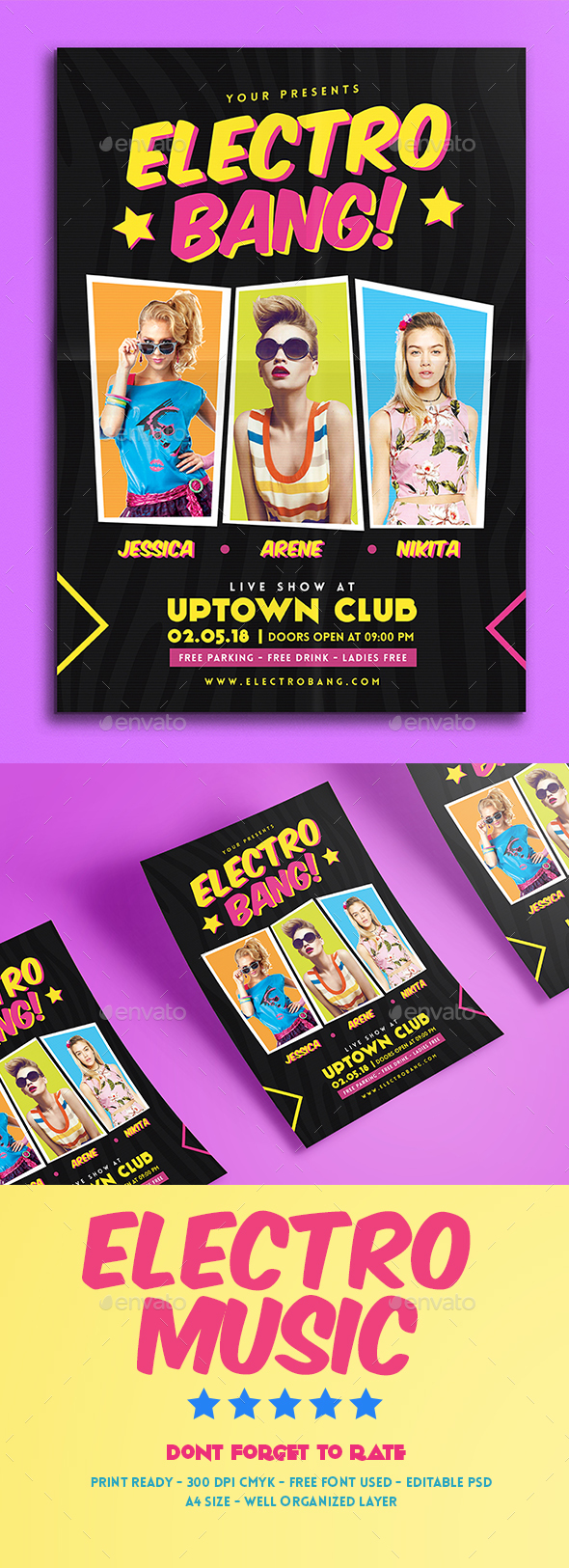 Electro Bang Flyer - Events Flyers