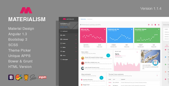 Materialism Angular Bootstrap Admin Template By Themeguys Materialism Angular Bootstrap Admin Template