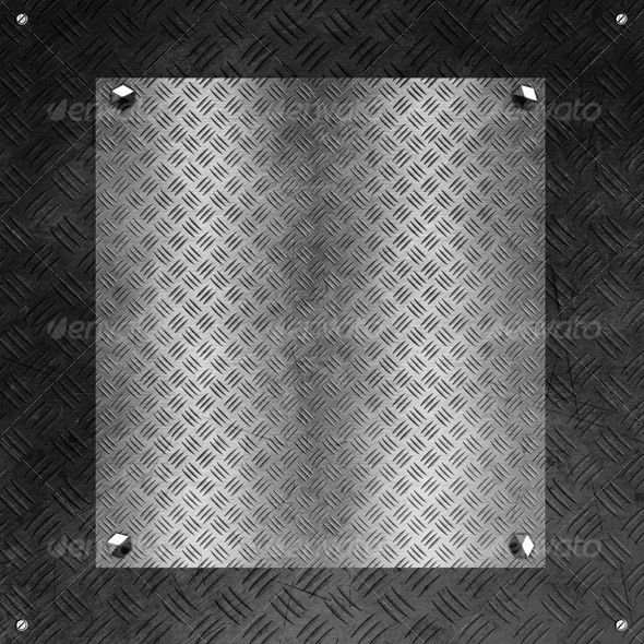 Hi-Res Tileable Metal Plate with Distressed Cover - Metal Textures
