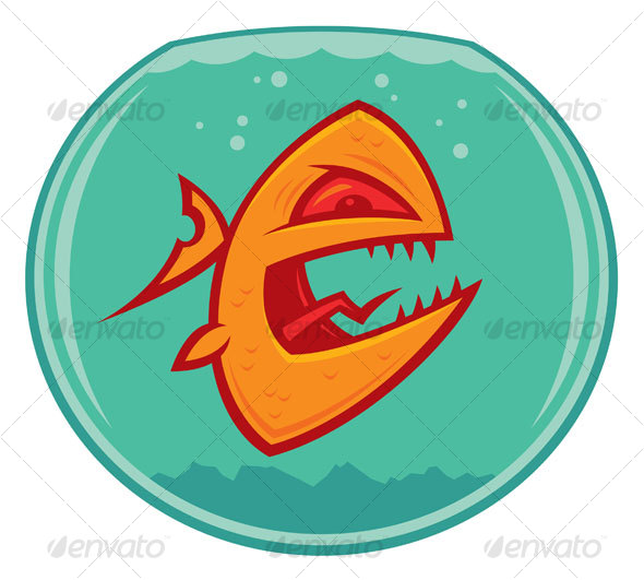 Angry Goldfish Cartoon