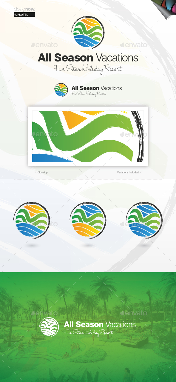 All Season Vacation - Nature Logo Templates