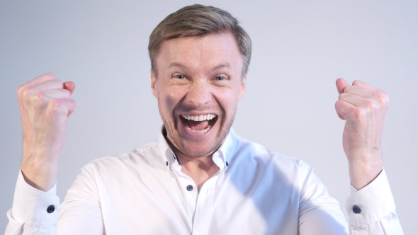 Excitement of Success,  Portrait alt